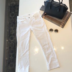 Citizens of Humanity  White Cuffed Jeans size 27